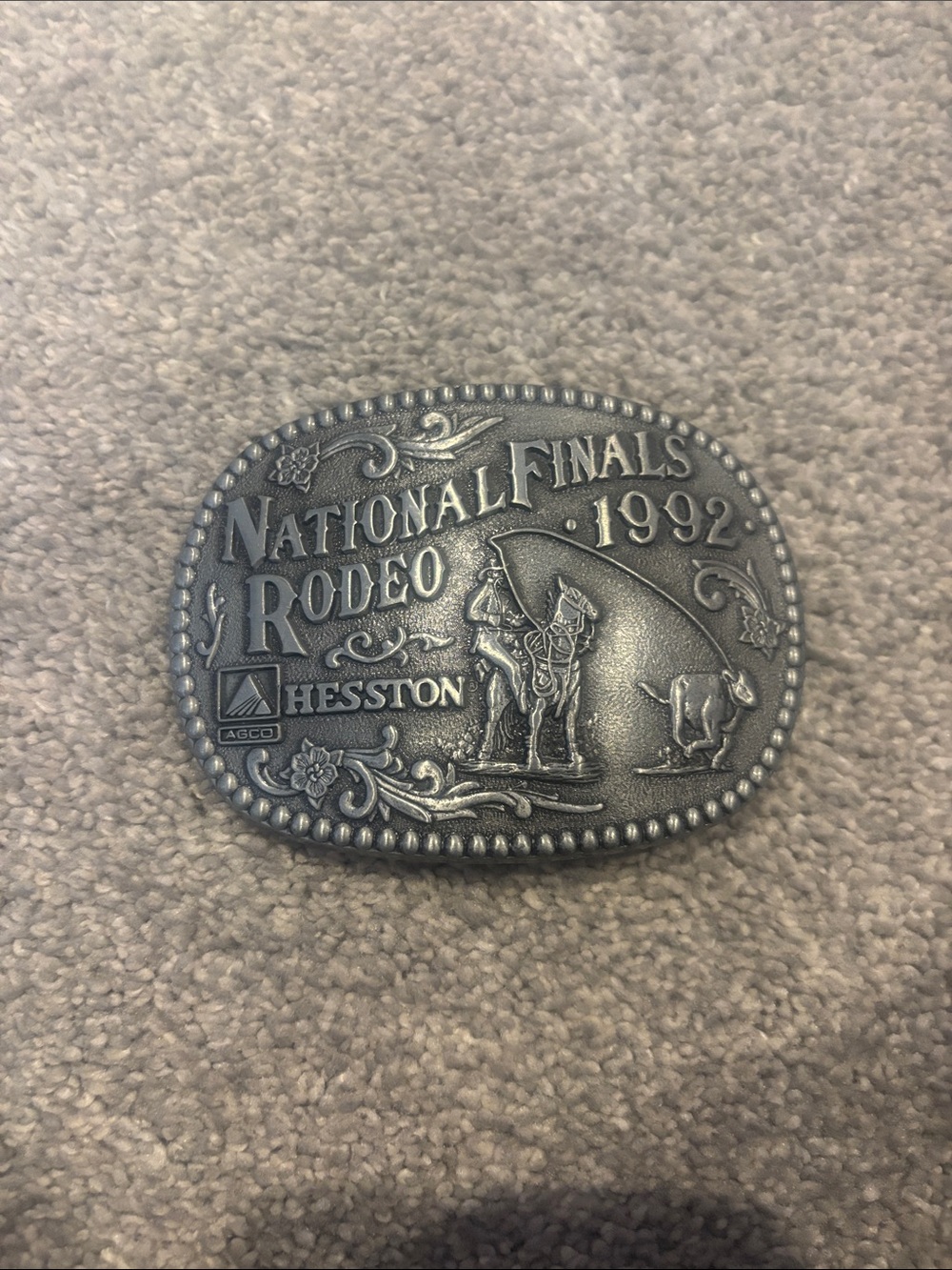 Vintage Hesston National Finals Rodeo belt buckle.